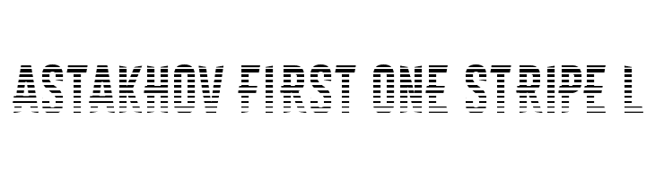 Astakhov First One Stripe L  Frei Schriftart Herunterladen