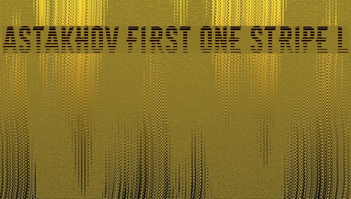 Astakhov First One Stripe L Font examples