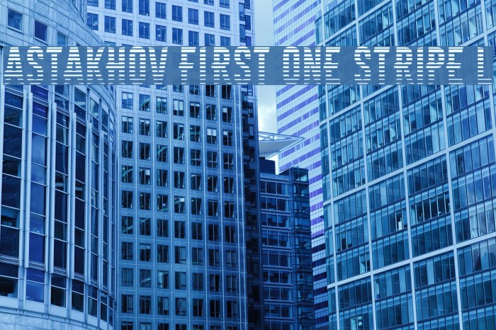 Astakhov First One Stripe L Font examples