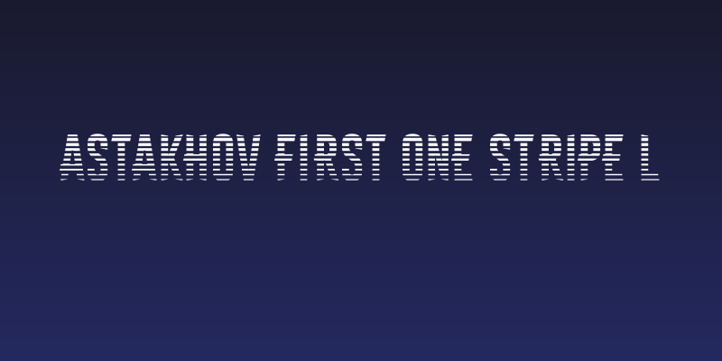 Astakhov First One Stripe L Social Header