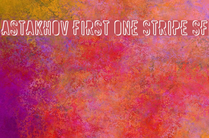 Astakhov First One Stripe SF Font examples