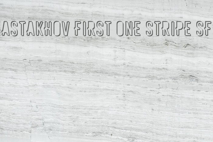 Astakhov First One Stripe SF Font examples