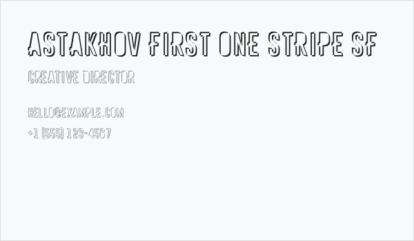 Astakhov First One Stripe SF Business Card