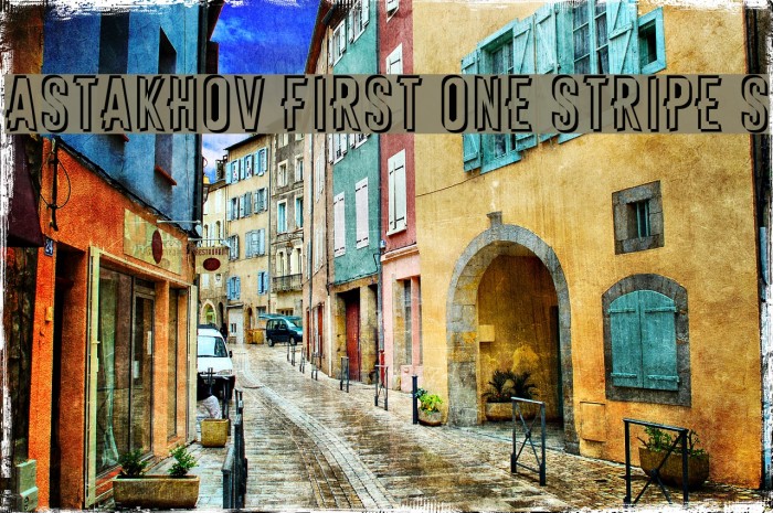 Astakhov First One Stripe S Font examples