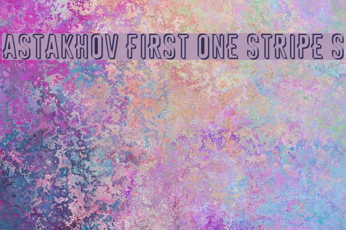 Astakhov First One Stripe S Font examples