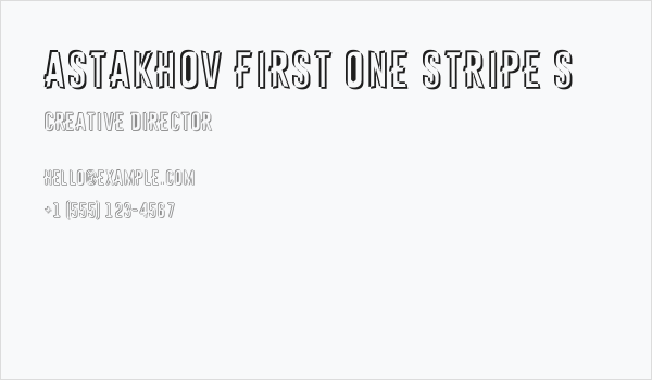 Astakhov First One Stripe S Business Card
