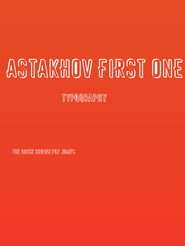 Astakhov First One Stripe S Poster