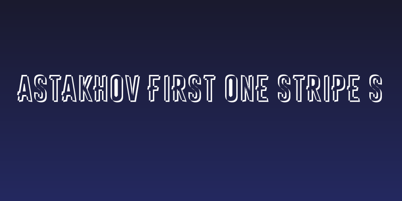 Astakhov First One Stripe S Social Header
