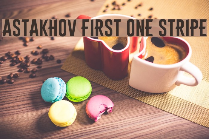 Astakhov First One Stripe Font examples