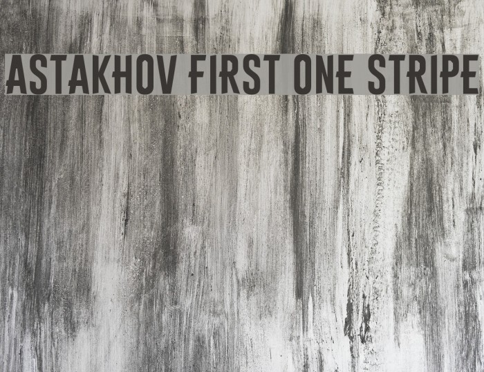 Astakhov First One Stripe Font examples