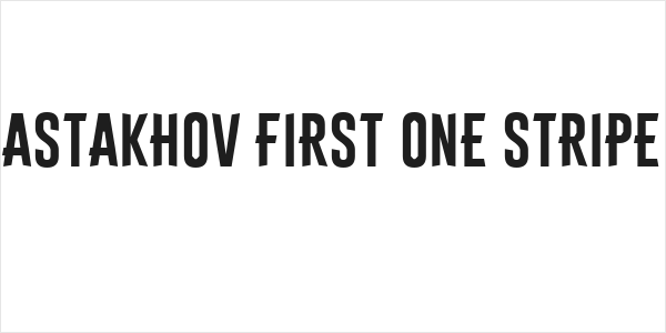 Astakhov First One Stripe Logo