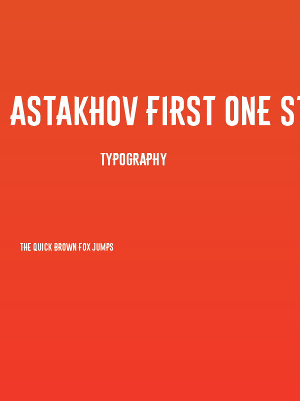 Astakhov First One Stripe Poster