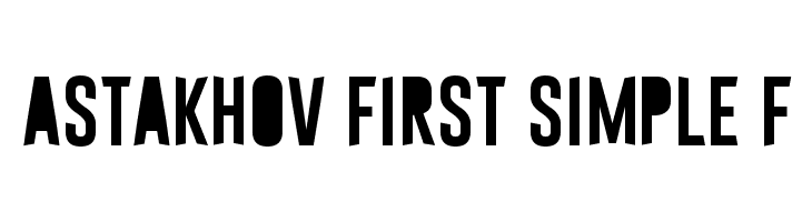 Astakhov First Simple F  नि: शुल्क फ़ॉन्ट्स डाउनलोड