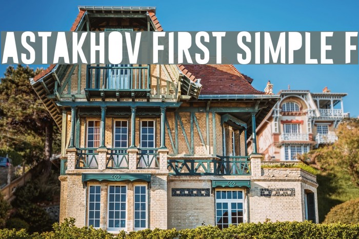 Astakhov First Simple F Font examples