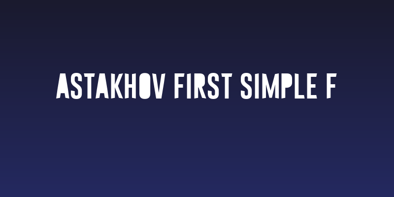 Astakhov First Simple F Social Header