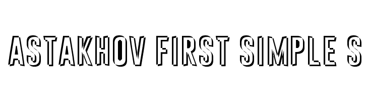 Astakhov First Simple S  Frei Schriftart Herunterladen