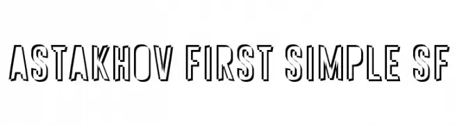 Astakhov First Simple SF  Скачать бесплатные шрифты
