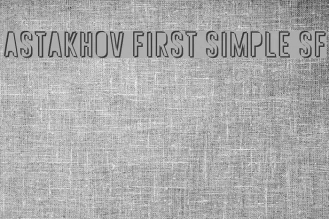Astakhov First Simple SF Font examples