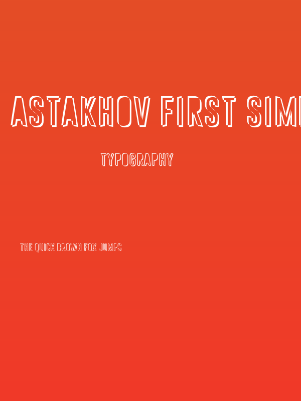 Astakhov First Simple SF Poster