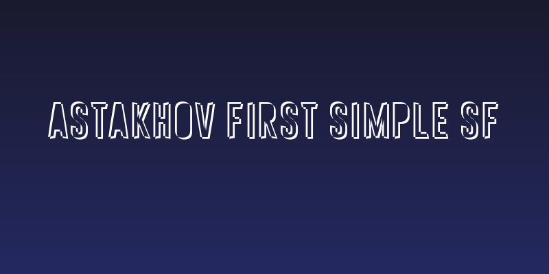 Astakhov First Simple SF Social Header