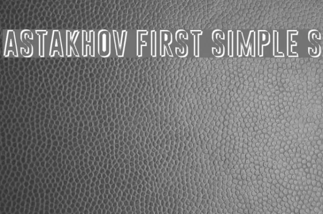 Astakhov First Simple S Font examples