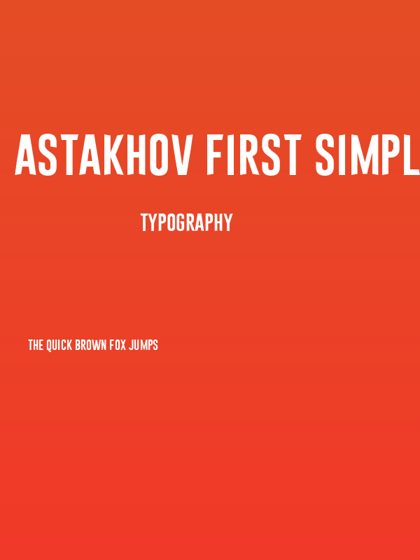 Astakhov First Simple Poster