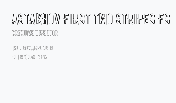 Astakhov First Two Stripes FS Business Card
