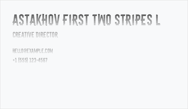 Astakhov First Two Stripes L Business Card