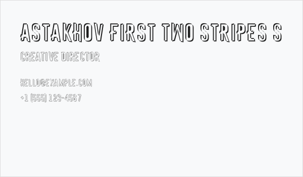 Astakhov First Two Stripes S Business Card