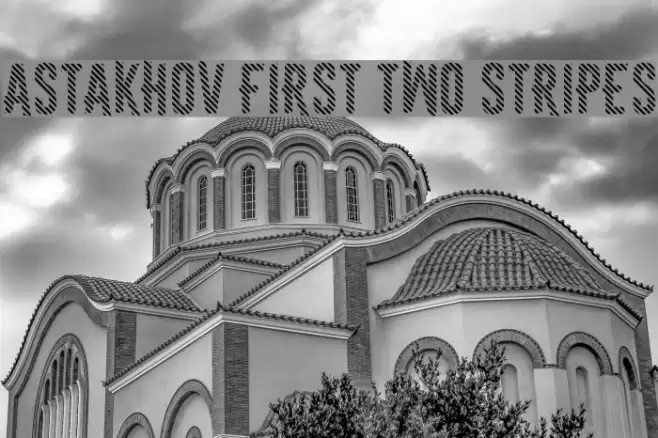 Astakhov First Two Stripes Font examples