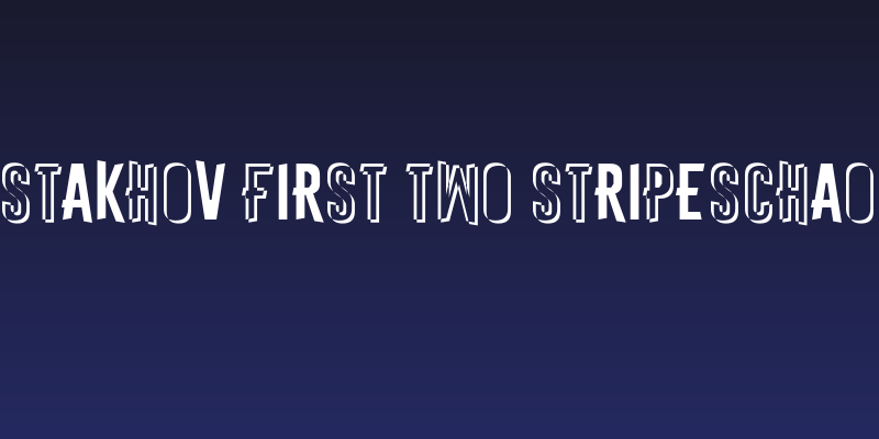 Astakhov First Two StripesChaos Social Header