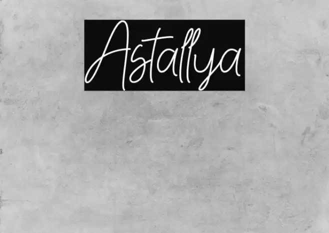 Astallya Font examples