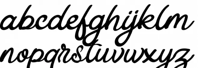 Astania Script 字体 小写