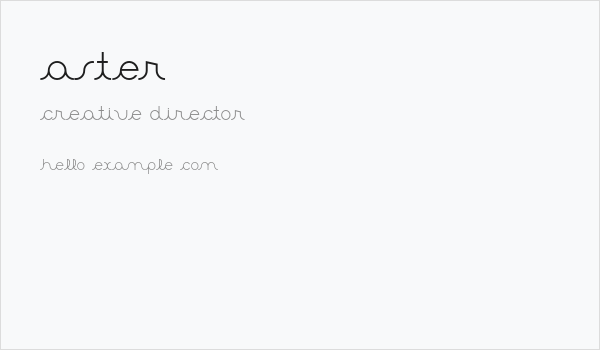 Aster2 Business Card