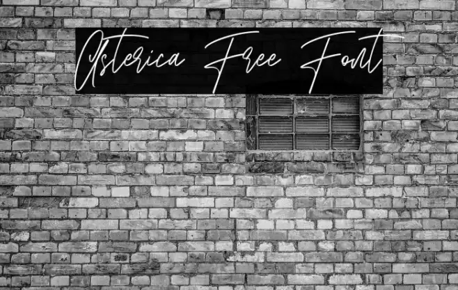 Asterica Free Font Font examples