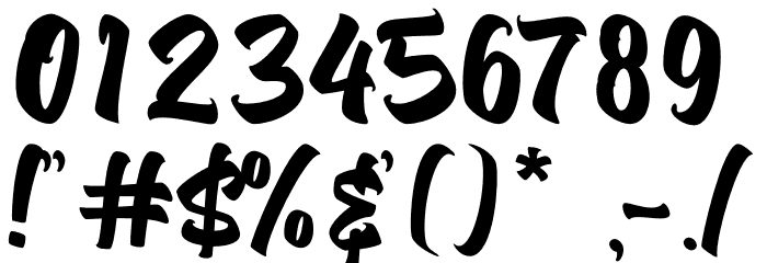 Asterik Demo Font OTHER CHARS