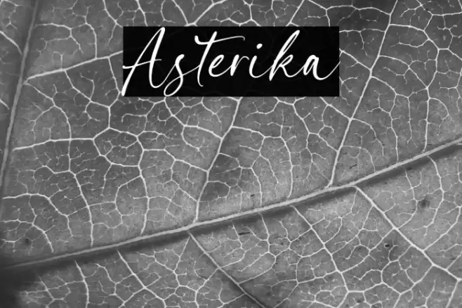 Asterika Font examples