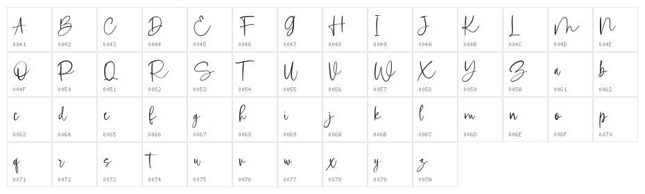 Asterikats Free Regular Character Map