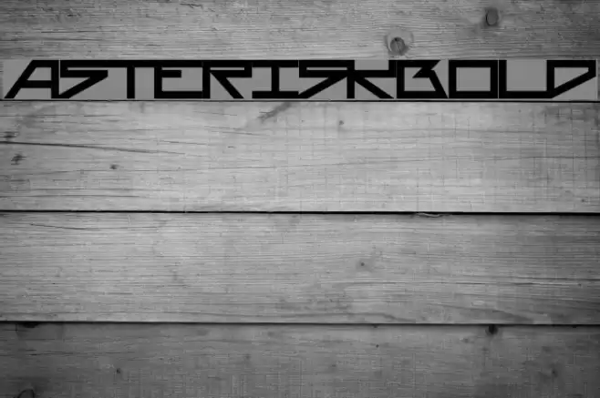 AsteriskBold Font examples