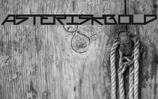 AsteriskBold Font examples