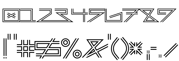 AsteriskDoubleLine Font OTHER CHARS