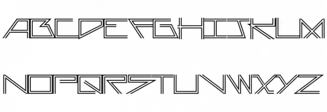 AsteriskDoubleLine フォント 大文字