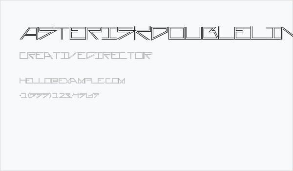 AsteriskDoubleLine Business Card