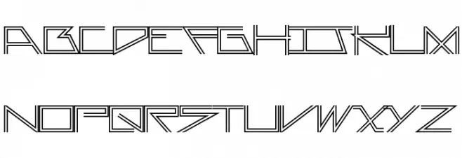 AsteriskDoubleLine Schriftart Kleinbuchstaben