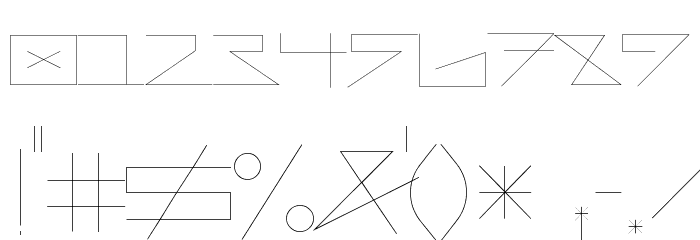 AsteriskFineLine Font OTHER CHARS