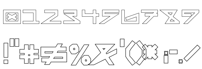 AsteriskHollowBold Font OTHER CHARS