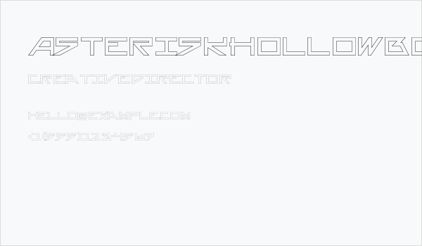 AsteriskHollowBold Business Card