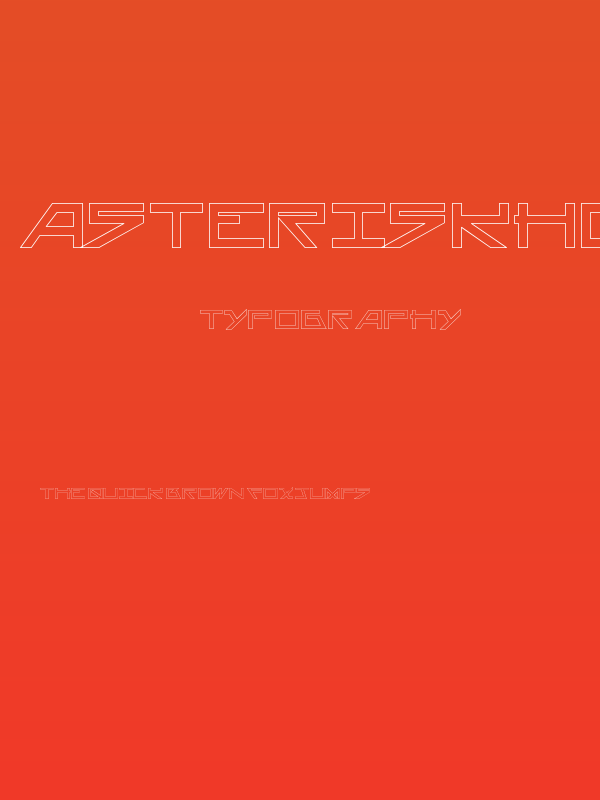 AsteriskHollowBold Poster