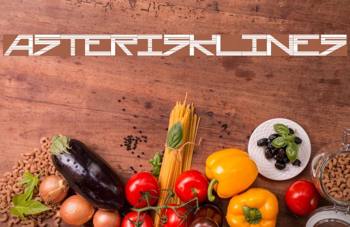 AsteriskLines Font examples