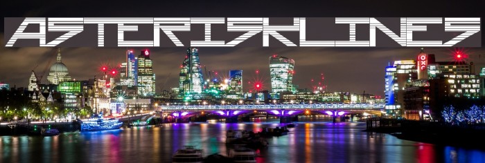 AsteriskLines Font examples